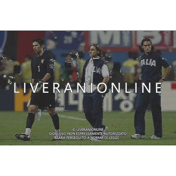 daejeon (corea del sud) 18/06/2002 mondiali calcio 2002 italia - corea nella foto delusione a fine gara gianluigi buffon -fabio cannavaro-alessandro nesta Agenzia aldo liverani sas