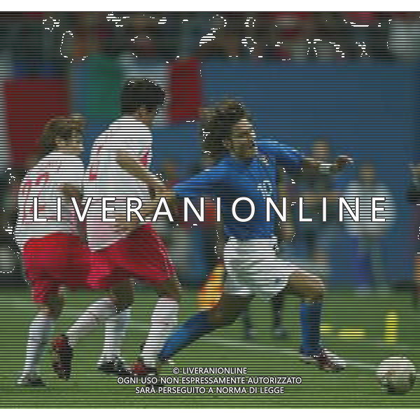 daejeon (corea del sud) 18/06/2002 mondiali calcio 2002 COREA ITALIA NELLA FOTO TOTTI FRANCECO Agenzia aldo liverani sas