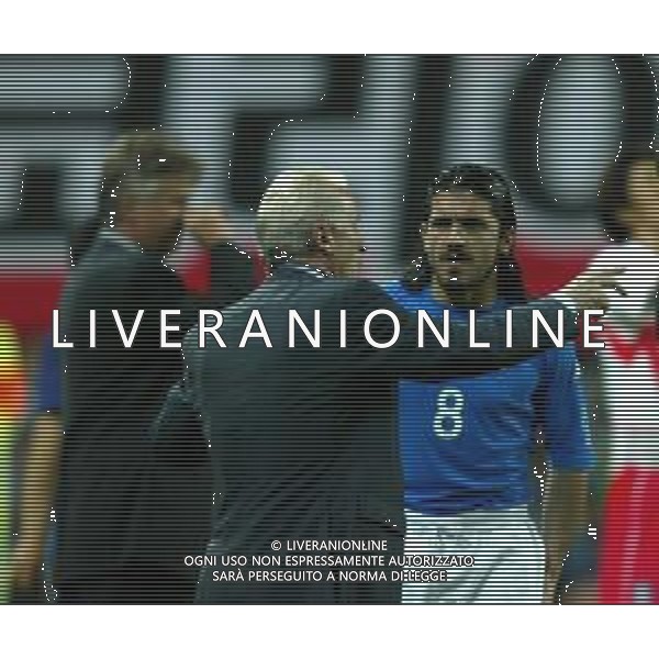 daejeon (corea del sud) 18/06/2002 mondiali calcio 2002 COREA ITALIA NELLA FOTO GIOVANNI TRAPATTONI E GENNARO GATTUSO Agenzia aldo liverani sas