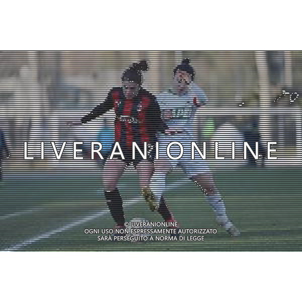 © TVRG Valentina Bergamaschi (Milan) SX e Valeria Pirone (Sassuolo) DX Milan Women vs Sassuolo Calcio Femminile Coppa Italia Femminile quarti di finale - gara di ritorno Milano 13-02-2021 centro sportivo Peppino Vismara foto Roberto Garavaglia/ag. Aldo Liverani sas