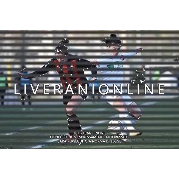 © TVRG Valentina Bergamaschi (Milan) SX e Valeria Pirone (Sassuolo) DX Milan Women vs Sassuolo Calcio Femminile Coppa Italia Femminile quarti di finale - gara di ritorno Milano 13-02-2021 centro sportivo Peppino Vismara foto Roberto Garavaglia/ag. Aldo Liverani sas