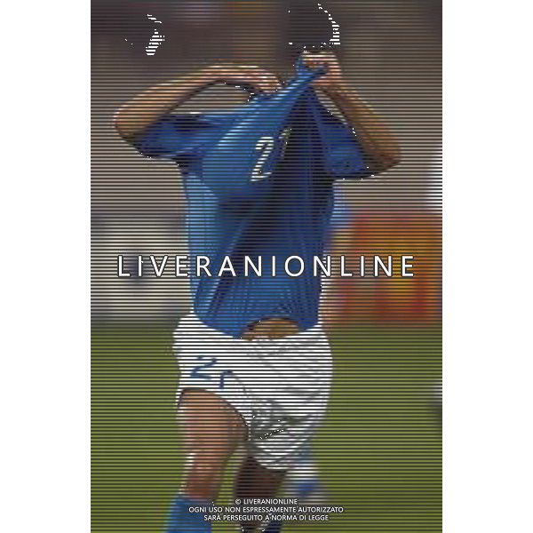 Ibaraki (GIAPPONE) 08/06/2002 Mondiali CALCIO 2002 ITALIA - CROAZIA nella foto christian vieri esultanza dopo il gol Agenzia Aldo Liverani Sas