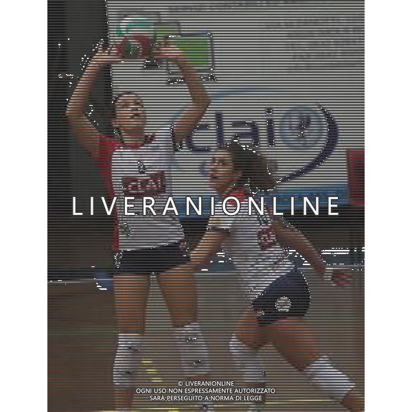 IMOLA 14 O2 2021 CLAI IMOLA PALLAVOLO-PALLAVOLO PERUGIA NELLA FOTO SOFIA CAVALLI E BENEDETTA RIZZO ©SANNA / AGENZIA ALDO LIVERANI SAS