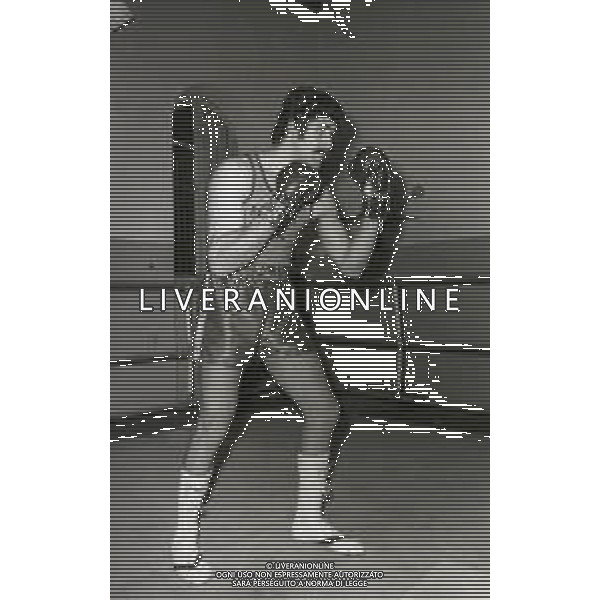 RETROSPETTIVA ROMEO MALGARINI PUGILE NELLA FOTO ROMEO MALGARINI NELL\'ANNO 1975 AG ALDO LIVERANI