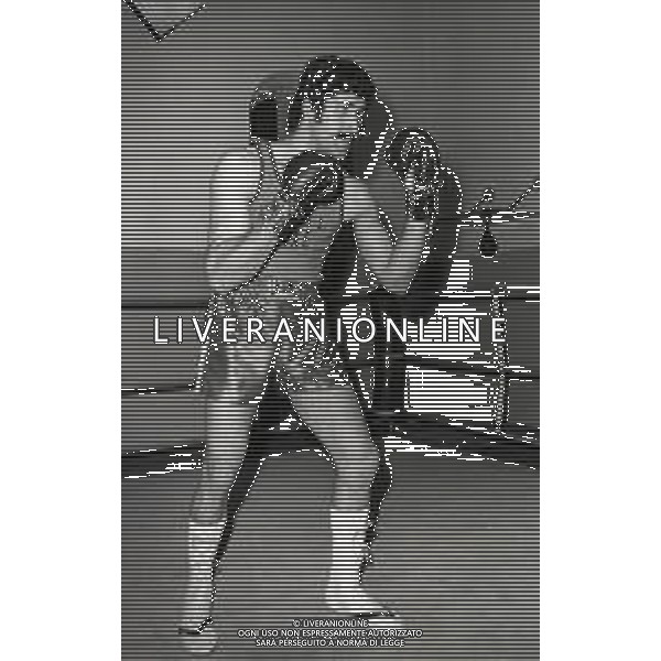RETROSPETTIVA ROMEO MALGARINI PUGILE NELLA FOTO ROMEO MALGARINI NELL\'ANNO 1975 AG ALDO LIVERANI