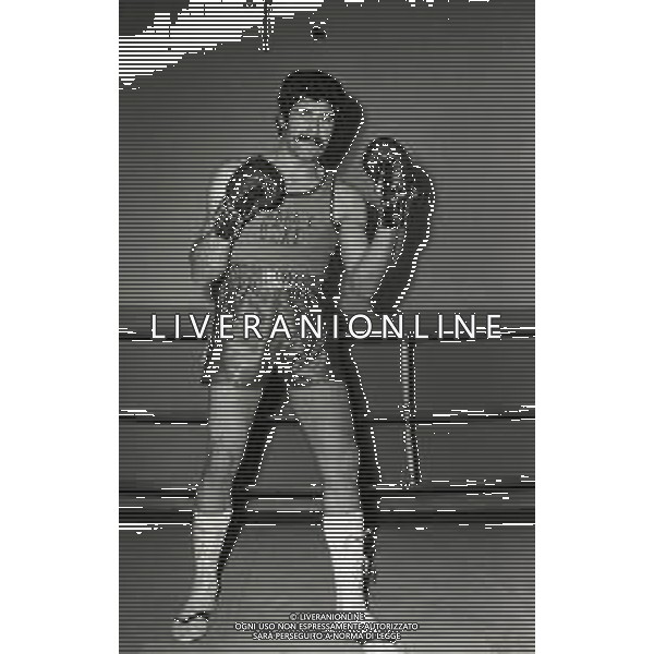 RETROSPETTIVA ROMEO MALGARINI PUGILE NELLA FOTO ROMEO MALGARINI NELL\'ANNO 1975 AG ALDO LIVERANI