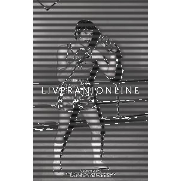 RETROSPETTIVA ROMEO MALGARINI PUGILE NELLA FOTO ROMEO MALGARINI NELL\'ANNO 1975 AG ALDO LIVERANI