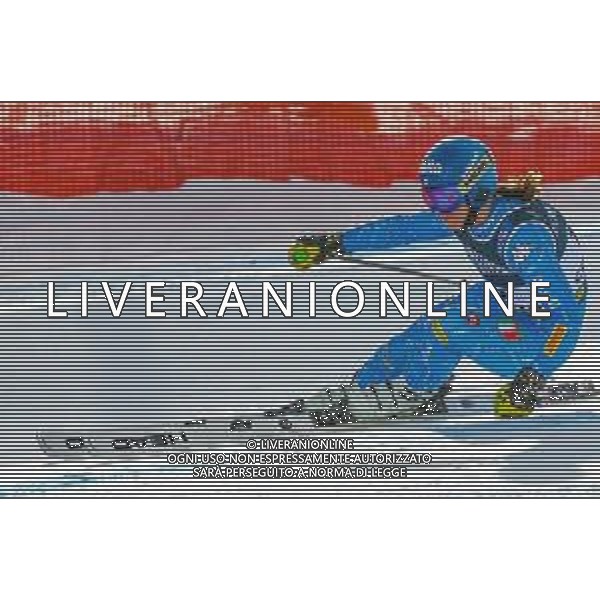 Luca Tedeschi/LM - 2021 FIS Alpine World SKI Championships - Alpine Combined - Women - alpine ski race 15 February 2021 - Olympia delle Tofane, cortina (bl), Italy Photo showing: Italy’s Elena Curtoni skies during her first race SuperG @LM/Luca Tedeschi