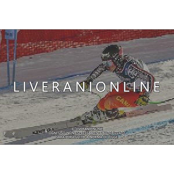 Luca Tedeschi/LM - 2021 FIS Alpine World SKI Championships - Alpine Combined - Men - alpine ski race 15 February 2021 - Olympia delle Tofane, cortina (bl), Italy Photo showing: Canadian James Crawford skies during his first race SuperG @LM/Luca Tedeschi