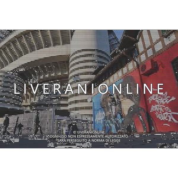 gli artisti Stereal e Kayone hanno realizzato nei pressi dello stadio Giuseppe Meazza San Siro un murales raffigurante il testa contro testa tra Romelu Lukaku dell’Inter e Zlatan Ibrahimovic del Milan avvenuto durante il derby Inter-Milan di Coppa Italia del 26 gennaio 2021 Milano 14-02-2021 foto Roberto Garavaglia/ag. Aldo Liverani sas /AGENZIA ALDO LIVERANI SAS