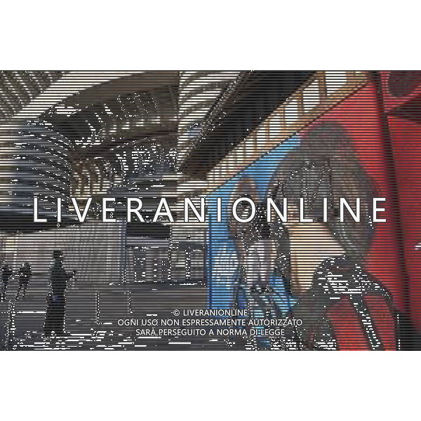 gli artisti Stereal e Kayone hanno realizzato nei pressi dello stadio Giuseppe Meazza San Siro un murales raffigurante il testa contro testa tra Romelu Lukaku dell’Inter e Zlatan Ibrahimovic del Milan avvenuto durante il derby Inter-Milan di Coppa Italia del 26 gennaio 2021 Milano 14-02-2021 foto Roberto Garavaglia/ag. Aldo Liverani sas /AGENZIA ALDO LIVERANI SAS