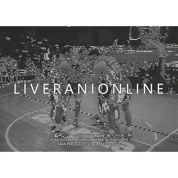 1993-1994 MILANO COPPA ITALIA DI BASKET RECOARO MILANO-GLAXO VERONA NELLA FOTO QUINTETTO RECOARO MILANO AG ALDO LIVERANI SAS