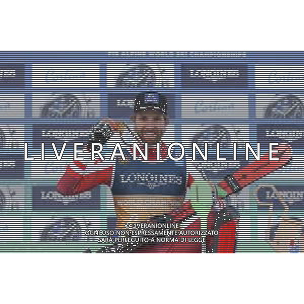 Sergio Bisi/LM - 2021 FIS Alpine World SKI Championships - Combined Super G - Men - alpine ski race 15 February 2021 - Olympia delle Tofane, cortina (bl), Italy Photo showing: SCHWARZ Marco (AUT) Gold Medal @LM/Sergio Bisi AG ALDO LIVERANI SAS