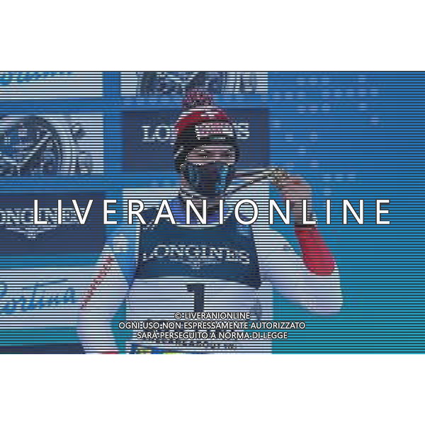 Sergio Bisi/LM - 2021 FIS Alpine World SKI Championships - Combined Super G - Men - alpine ski race 15 February 2021 - Olympia delle Tofane, cortina (bl), Italy Photo showing: 2021 FIS ALPINE WORLD SKI CHAMPIONSHIPS, AC MEN Cortina D\'Ampezzo, Veneto, Italy 2021-02-15 - Monday Image shows MEILLARD Loic (SUI) Bronze Medal @LM/Sergio Bisi AG ALDO LIVERANI SAS