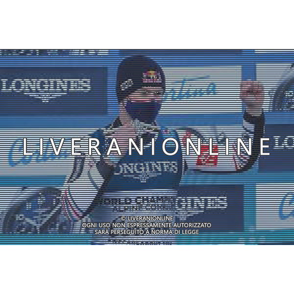 Sergio Bisi/LM - 2021 FIS Alpine World SKI Championships - Combined Super G - Men - alpine ski race 15 February 2021 - Olympia delle Tofane, cortina (bl), Italy Photo showing: 2021 FIS ALPINE WORLD SKI CHAMPIONSHIPS, AC MEN Cortina D\'Ampezzo, Veneto, Italy 2021-02-15 - Monday Image shows PINTURAULT Alexis (FRA) Silver Medal @LM/Sergio Bisi AG ALDO LIVERANI SAS