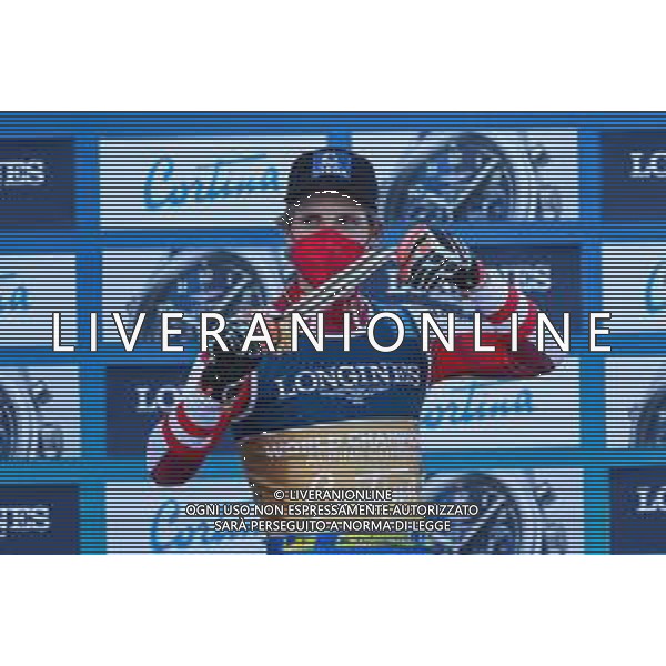 Sergio Bisi/LM - 2021 FIS Alpine World SKI Championships - Combined Super G - Men - alpine ski race 15 February 2021 - Olympia delle Tofane, cortina (bl), Italy Photo showing: 2021 FIS ALPINE WORLD SKI CHAMPIONSHIPS, AC MEN Cortina D\'Ampezzo, Veneto, Italy 2021-02-15 - Monday Image shows SCHWARZ Marco (AUT) Gold Medal @LM/Sergio Bisi AG ALDO LIVERANI SAS