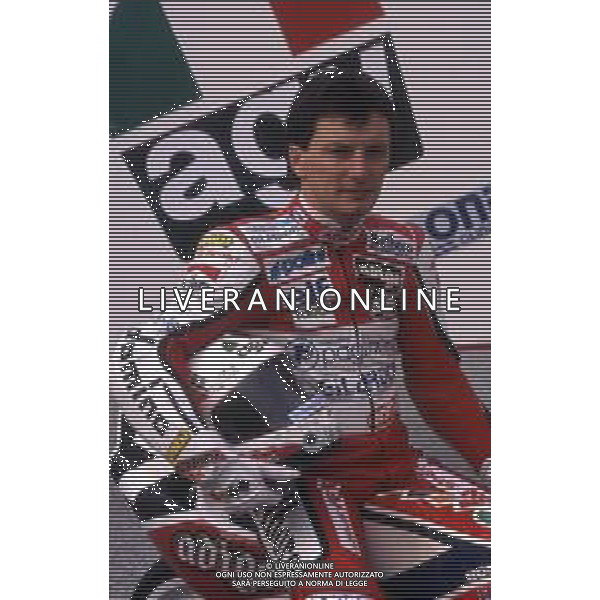 RETROSPETTIVA FAUSTO GRESINI PILOTA MOTOCICLISMO NELLA FOTO FAUSTO GRESINI NELL\'ANNO 1991 AG CONTROLUCE-AG ALDO LIVERANI SAS