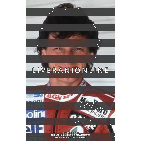 RETROSPETTIVA FAUSTO GRESINI PILOTA MOTOCICLISMO NELLA FOTO FAUSTO GRESINI NELL\'ANNO 1991 AG CONTROLUCE-AG ALDO LIVERANI SAS