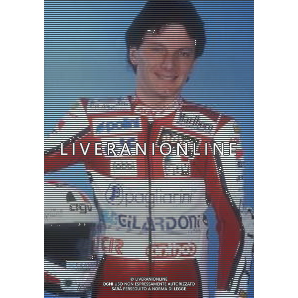 RETROSPETTIVA FAUSTO GRESINI PILOTA MOTOCICLISMO NELLA FOTO FAUSTO GRESINI NELL\'ANNO 1991 AG CONTROLUCE-AG ALDO LIVERANI SAS