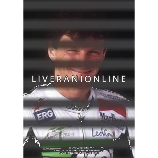 RETROSPETTIVA FAUSTO GRESINI PILOTA MOTOCICLISMO NELLA FOTO FAUSTO GRESINI NELL\'ANNO 1994 AG CONTROLUCE-AG ALDO LIVERANI SAS