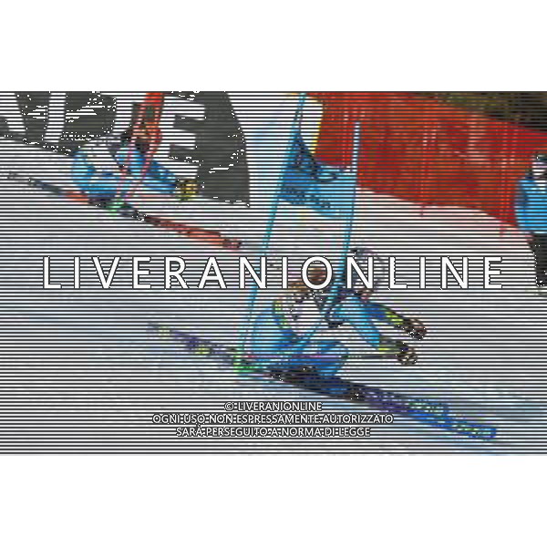 Luca Tedeschi/LM - 2021 FIS Alpine World SKI Championships - Parallel Giant Slalom - Women - alpine ski race 16 February 2021 - Rumerlo, cortina (bl), Italy Photo showing: Marta BASSINO (ITA) and Federica BRIGNONE (ITA) @LM/Luca Tedeschi AG ALDO LIVERANI SAS
