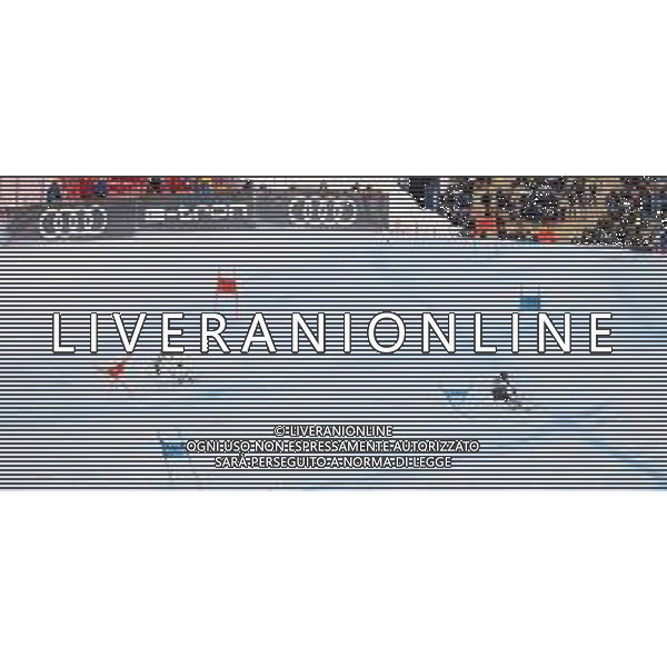 Luca Tedeschi/LM - 2021 FIS Alpine World SKI Championships - Parallel Giant Slalom - Men - alpine ski race 16 February 2021 - Rumerlo, cortina (bl), Italy Photo showing: Mathieu FAIVRE and Alexander SCHMID @LM/Luca Tedeschi AG ALDO LIVERANI SAS