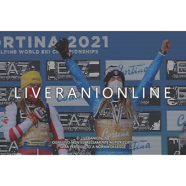 Sergio Bisi/LM - 2021 FIS Alpine World SKI Championships - Parallel Giant Slalom - Women - alpine ski race 16 February 2021 - Rumerlo, cortina (bl), Italy Photo showing: BASSINO Marta (ITA) Gold Medal @LM/Sergio Bisi AG ALDO LIVERANI SAS