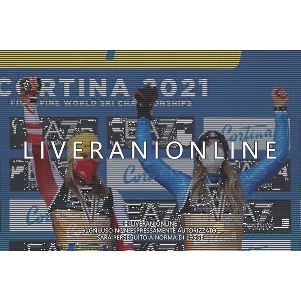 Sergio Bisi/LM - 2021 FIS Alpine World SKI Championships - Parallel Giant Slalom - Women - alpine ski race 16 February 2021 - Rumerlo, cortina (bl), Italy Photo showing: BASSINO Marta (ITA) Gold Medal @LM/Sergio Bisi AG ALDO LIVERANI SAS