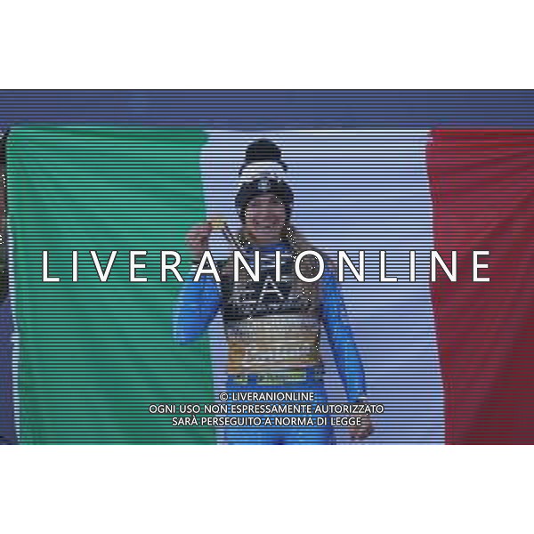 Sergio Bisi/LM - 2021 FIS Alpine World SKI Championships - Parallel Giant Slalom - Women - alpine ski race 16 February 2021 - Rumerlo, cortina (bl), Italy Photo showing: BASSINO Marta (ITA) Gold Medal @LM/Sergio Bisi AG ALDO LIVERANI SAS