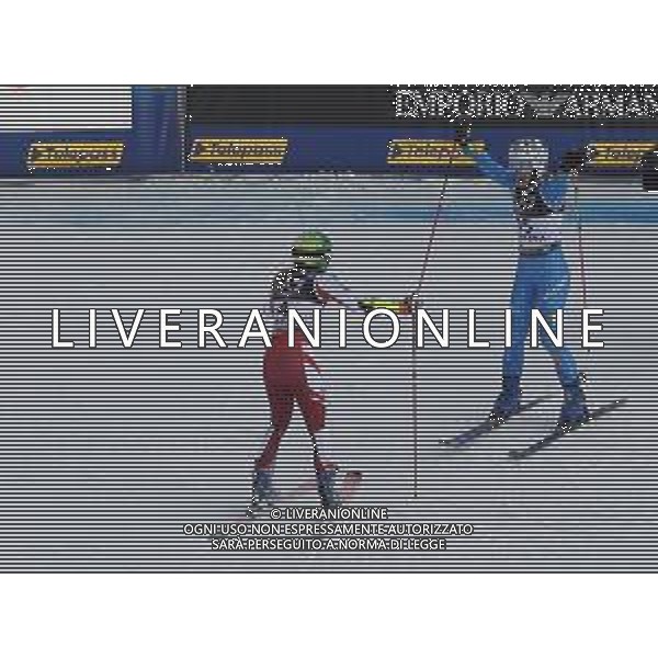 Sergio Bisi/LM - 2021 FIS Alpine World SKI Championships - Parallel Giant Slalom - Women - alpine ski race 16 February 2021 - Rumerlo, cortina (bl), Italy Photo showing: BASSINO Marta (ITA) Gold Medal @LM/Sergio Bisi AG ALDO LIVERANI SAS