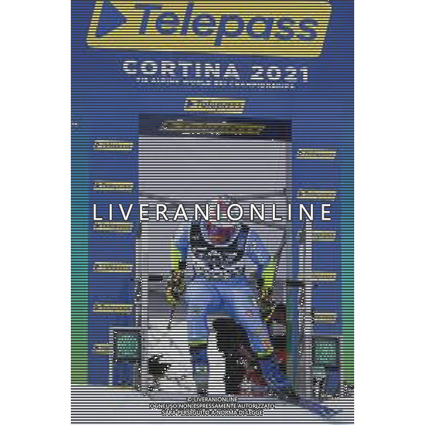 Luca Tedeschi/LM - 2021 FIS Alpine World SKI Championships - Parallel Giant Slalom - Men - alpine ski race 16 February 2021 - Rumerlo, cortina (bl), Italy Photo showing: Luca DE ALIPRANDINI (ITA) @LM/Luca Tedeschi AG ALDO LIVERANI SAS