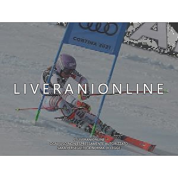 Sergio Bisi/LM - 2021 FIS Alpine World SKI Championships - Parallel Giant Slalom - Women - alpine ski race 16 February 2021 - Rumerlo, cortina (bl), Italy Photo showing: 2021 FIS ALPINE WORLD SKI CHAMPIONSHIPS, Women\'s Parallel Cortina D\'Ampezzo, Veneto, Italy 2021-02-16 - Tuesday Image shows (FRA) Bonze Medal @LM/Sergio Bisi AG ALDO LIVERANI SAS
