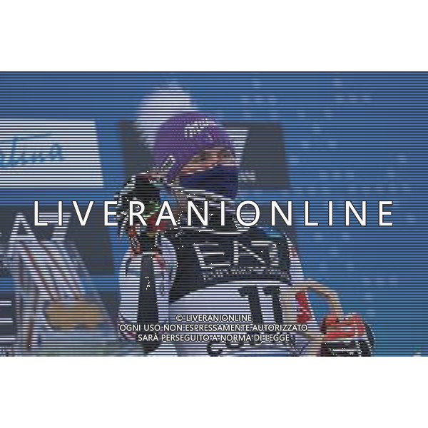 Sergio Bisi/LM - 2021 FIS Alpine World SKI Championships - Parallel Giant Slalom - Women - alpine ski race 16 February 2021 - Rumerlo, cortina (bl), Italy Photo showing: WORLEY Tessa (FRA) Bronze Medal @LM/Sergio Bisi AG ALDO LIVERANI SAS