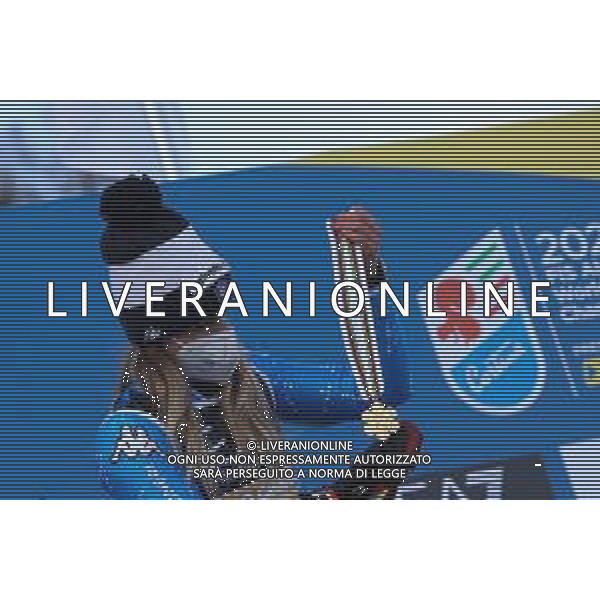Sergio Bisi/LM - 2021 FIS Alpine World SKI Championships - Parallel Giant Slalom - Women - alpine ski race 16 February 2021 - Rumerlo, cortina (bl), Italy Photo showing: BASSINO Marta (ITA) Gold Medal @LM/Sergio Bisi AG ALDO LIVERANI SAS