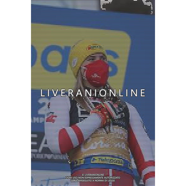 Sergio Bisi/LM - 2021 FIS Alpine World SKI Championships - Parallel Giant Slalom - Women - alpine ski race 16 February 2021 - Rumerlo, cortina (bl), Italy Photo showing: LIENSBERGER Katharina (AUT) Gold @LM/Sergio Bisi AG ALDO LIVERANI SAS