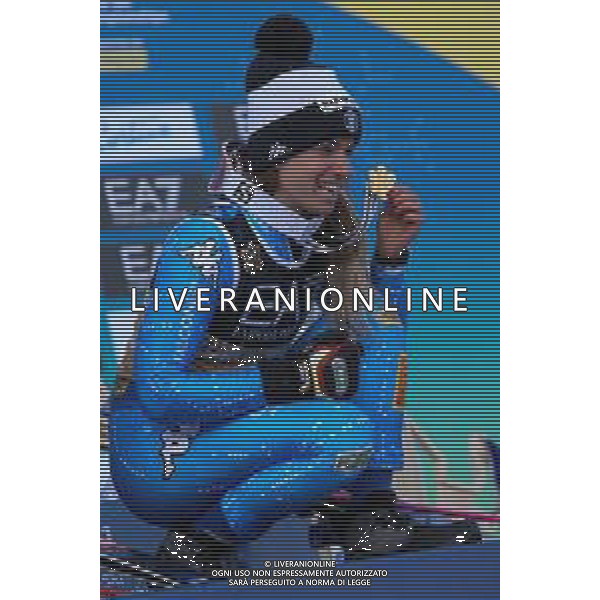 Sergio Bisi/LM - 2021 FIS Alpine World SKI Championships - Parallel Giant Slalom - Women - alpine ski race 16 February 2021 - Rumerlo, cortina (bl), Italy Photo showing: BASSINO Marta (ITA) Gold Medal @LM/Sergio Bisi AG ALDO LIVERANI SAS