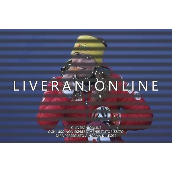 Sergio Bisi/LM - 2021 FIS Alpine World SKI Championships - Parallel Giant Slalom - Women - alpine ski race 16 February 2021 - Rumerlo, cortina (bl), Italy Photo showing: LIENSBERGER Katharina (AUT) Gold Medal @LM/Sergio Bisi AG ALDO LIVERANI SAS