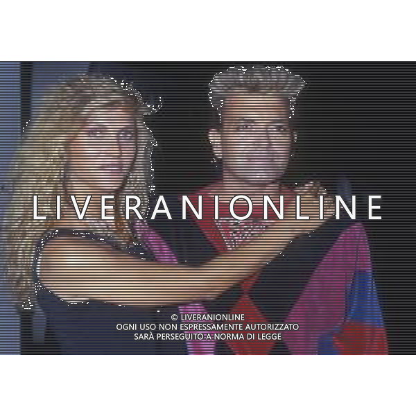 RETROSPETTIVA CRISTANO MALGIOGLIO CANTANTE NELLA FOTO CRISTIANO MALGIOGLIO CON RAMONA DELL\'ABATE NELL\'ANNO 1986 AG ALDO LIVERANI SAS