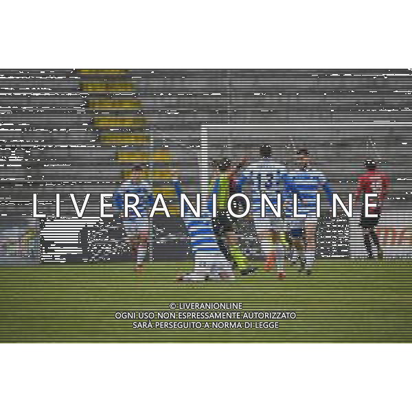 Fabio Fagiolini/LM - Lucchese vs Pro Patria - Italian football Serie C match 2020/2021 17 February 2021 - lucca, Italy Photo showing: Gianluca Nicco (Pro Patria) celebrates after scoring the first goal @LM/Fabio Fagiolini/AGENZIA ALDO LIVERANI SAS