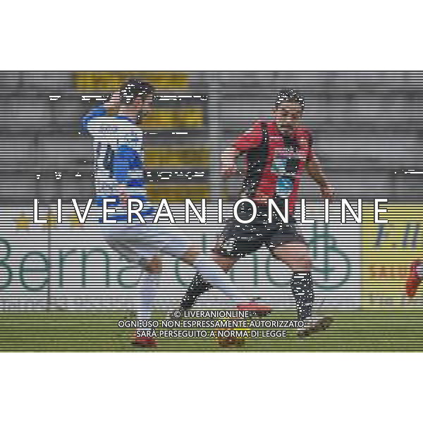 Fabio Fagiolini/LM - Lucchese vs Pro Patria - Italian football Serie C match 2020/2021 17 February 2021 - lucca, Italy Photo showing: Luca Bertoni (Pro Patria) against Michel Cruciani (Lucchese) @LM/Fabio Fagiolini/AGENZIA ALDO LIVERANI SAS