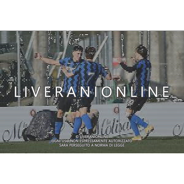 ¬© TVRG Martin Satriano Costa (Inter) esulta dopo il gol del 0 a 1 Milan vs Inter Campionato Primavera 1 TIM - 10a giornata Milano 17-02-2021 centro sportivo Peppino Vismara foto Roberto Garavaglia/ag. Aldo Liverani sas