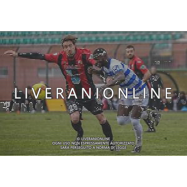 Fabio Fagiolini/LM - Lucchese vs Pro Patria - Italian football Serie C match 2020/2021 17 February 2021 - lucca, Italy Photo showing: Eros Pellegrini (Lucchese) against Emmanuel Latte Lath (Pro Patria) @LM/Fabio Fagiolini/AGENZIA ALDO LIVERANI SAS