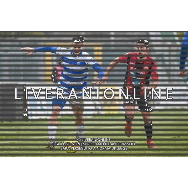 Fabio Fagiolini/LM - Lucchese vs Pro Patria - Italian football Serie C match 2020/2021 17 February 2021 - lucca, Italy Photo showing: Giovanni Sbrissa (Lucchese) against Tommaso Brignoli (Pro Patria) @LM/Fabio Fagiolini/AGENZIA ALDO LIVERANI SAS