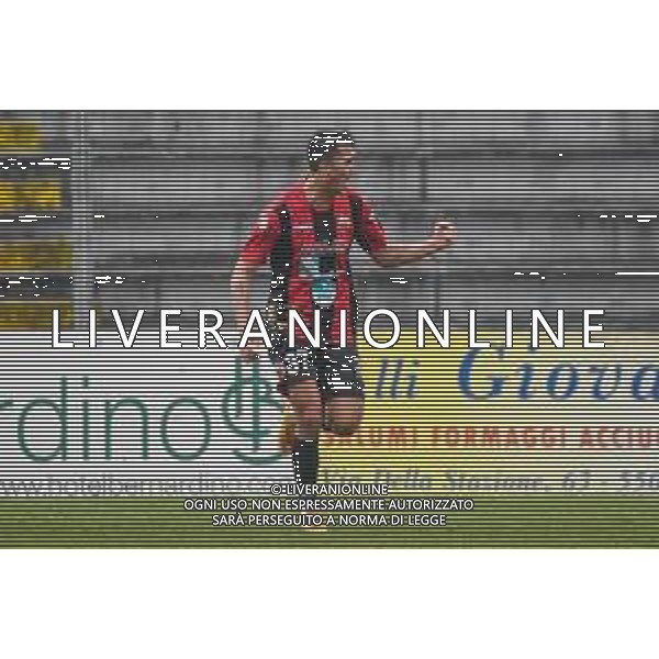 Fabio Fagiolini/LM - Lucchese vs Pro Patria - Italian football Serie C match 2020/2021 17 February 2021 - lucca, Italy Photo showing: Tomi Petrovic (Lucchese) celebrates after scoring a goal @LM/Fabio Fagiolini/AGENZIA ALDO LIVERANI SAS