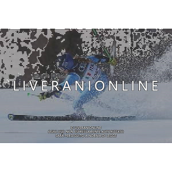 Sergio Bisi/LM - 2021 FIS Alpine World SKI Championships - Alpine Team Parallel - alpine ski race 17 February 2021 - Rumerlo, cortina d\';ampezzo (bl), Italy Photo showing: Crash Lara Della Mea @LM/Sergio Bisi AG ALDO LIVERANI SAS