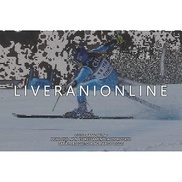 Sergio Bisi/LM - 2021 FIS Alpine World SKI Championships - Alpine Team Parallel - alpine ski race 17 February 2021 - Rumerlo, cortina d\';ampezzo (bl), Italy Photo showing: Crash Lara Della Mea @LM/Sergio Bisi AG ALDO LIVERANI SAS