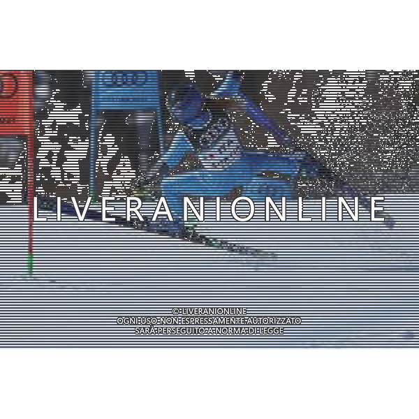 Sergio Bisi/LM - 2021 FIS Alpine World SKI Championships - Alpine Team Parallel - alpine ski race 17 February 2021 - Rumerlo, cortina d\';ampezzo (bl), Italy Photo showing: Crash Lara Della Mea @LM/Sergio Bisi AG ALDO LIVERANI SAS