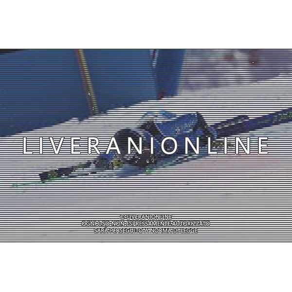 Sergio Bisi/LM - 2021 FIS Alpine World SKI Championships - Alpine Team Parallel - alpine ski race 17 February 2021 - Rumerlo, cortina d\';ampezzo (bl), Italy Photo showing: Crash Lara Della Mea @LM/Sergio Bisi AG ALDO LIVERANI SAS