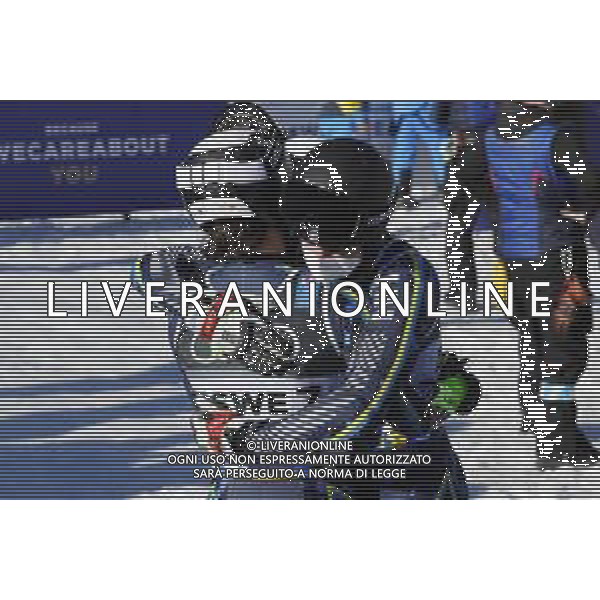 Sergio Bisi/LM - 2021 FIS Alpine World SKI Championships - Alpine Team Parallel - alpine ski race 17 February 2021 - Rumerlo, cortina d\';ampezzo (bl), Italy Photo showing: Team Sweden Silver Medal @LM/Sergio Bisi AG ALDO LIVERANI SAS