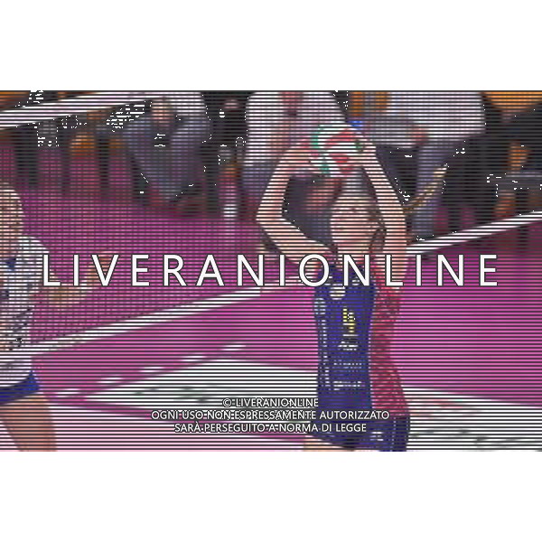 Lisa Guglielmi/LM - Savino Del Bene Scandicci vs Zanetti Bergamo - Volleyball Italian Serie A1 Women match 2020/2021 17 February 2021 - PalaRialdoli, scandicci, Italy Photo showing: Ofelia Malinov (Savino Del Bene Scandicci) @LM/Lisa Guglielmi/AGENZIA ALDO LIVERANI SAS